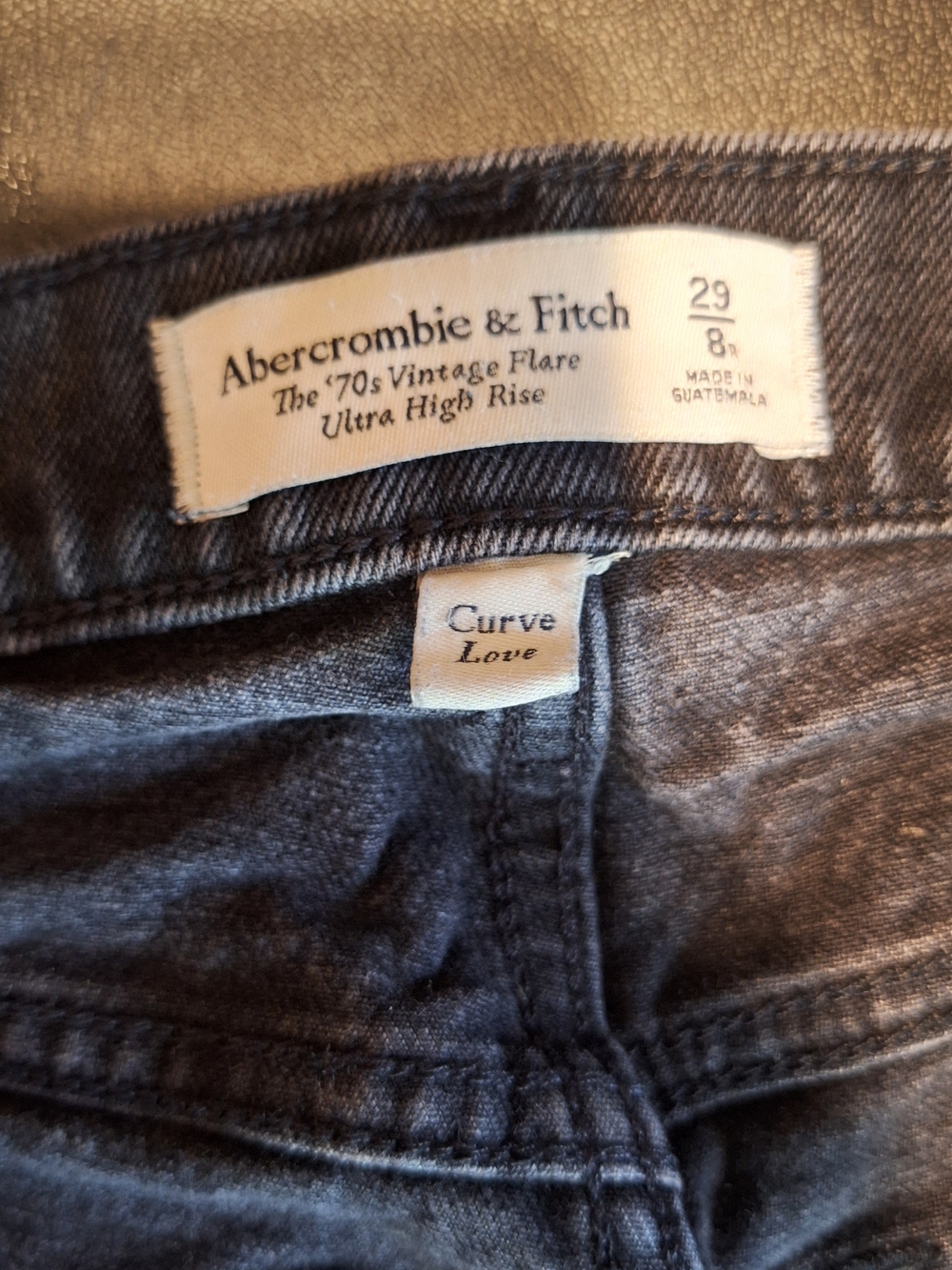 Abercrombie & Fitch Dark Blue High-Rise Straight Jeans - Picture 5 of 9